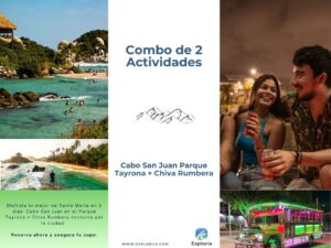 Combo Cabo San Juan Parque Tayrona + Chiva Rumbera en Santa Marta con Exploria 19 Combo Cabo San Juan Parque Tayrona + Chiva Rumbera en Santa Marta