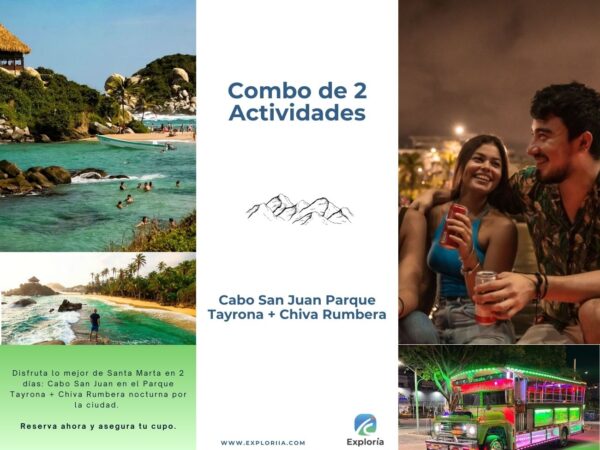 Combo Cabo San Juan Parque Tayrona + Chiva Rumbera en Santa Marta con Exploria 19 Combo Cabo San Juan Parque Tayrona + Chiva Rumbera en Santa Marta