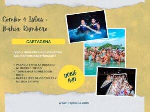 Combo Excursión 4 Islas + Bahía Rumbero en Cartagena con Exploria 1 Combo 4 Islas + Bahía Rumbero en Cartagena
