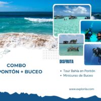 Combo Pontón + Buceo en San Andrés con Exploria Combo Tour Bahía en Pontón + Buceo en San Andrés