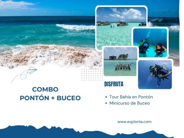 Combo Pontón + Buceo en San Andrés con Exploria Combo Tour Bahía en Pontón + Buceo en San Andrés