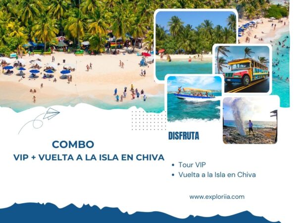 Combo Tour VIP + Vuelta a la Isla en Chiva San Andrés con Exploria 2 Combo Tour VIP + Vuelta a la Isla en Chiva San Andrés