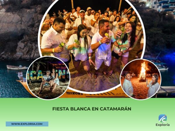 Fiesta Blanca en Catamarán en Santa Marta con Exploria 12 Fiesta Blanca en Catamarán en Santa Marta