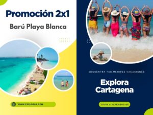 Promo 2x1 Barú Playa Blanca en Cartagena con Exploria x1 Promoción 2x1 Barú Playa Blanca