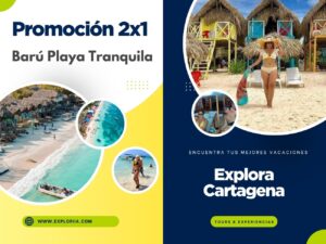 Promo 2x1 Barú Playa Tranquila en Cartagena con Exploria x1 Promoción 2x1 Barú Playa Tranquila