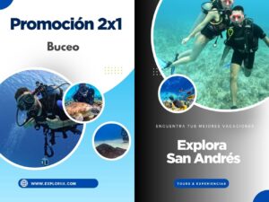 Promo 2x1 Buceo en San Andrés con Exploria x1 Buceo en pareja San Andrés minicurso 2x1 con Exploria