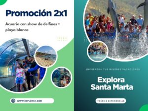 Promoción 2x1 Acuario Con Show de Delfines + Playa Blanca en Santa Marta con Exploria 1 Promoción 2x1 Acuario con Show de Delfines y Playa Blanca en Santa Marta